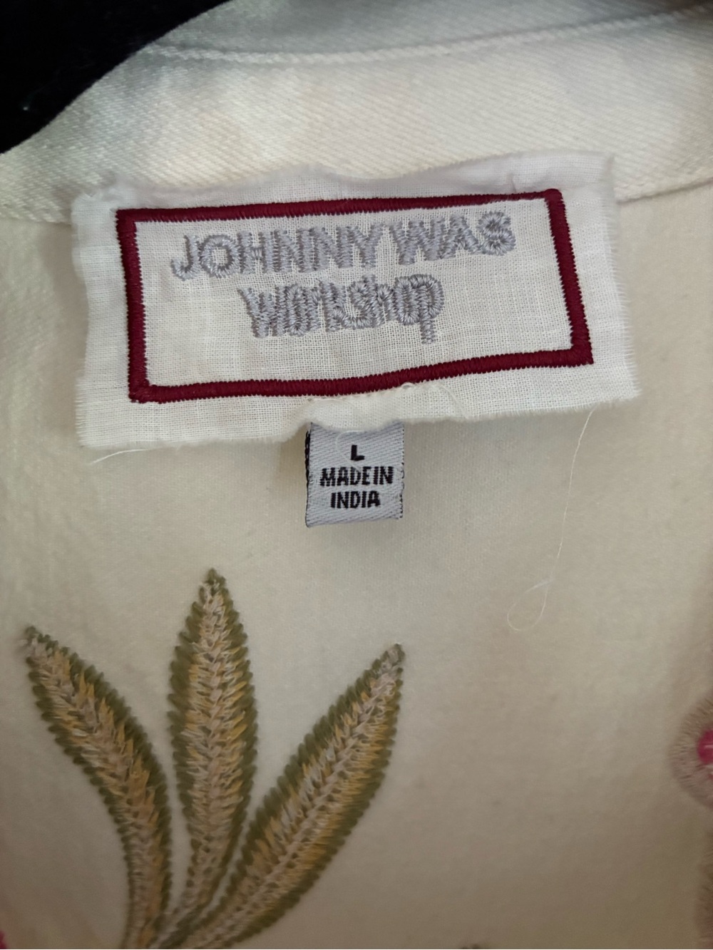 Johnny Was Cream Embroidered Women's Jacket - Picture 2 of 4